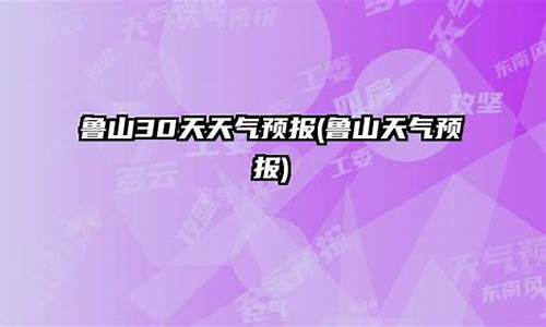 鲁山天气预报40天